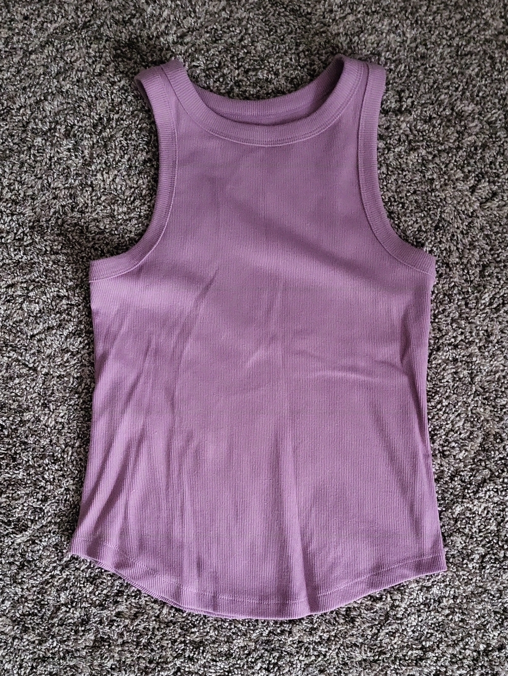 Sleeveless Ribbed Tank Top - Lavender